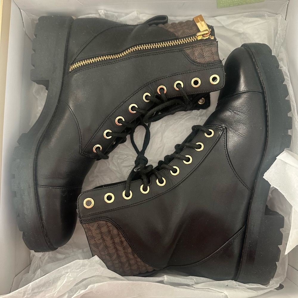 Michael Kors Black Logo Ankle Boot